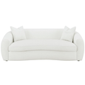 Isabella Faux Sheepskin Upholstered Sofa in Natural