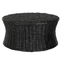 Ruxton Cocktail Ottoman in Black