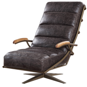 Ekin Moroccan Leather Accent Chair