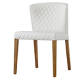 Albie Set of 2 Dining Chairs – Danburry White Faux Leather