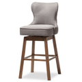 Gradisca Set of 2 Swivel Barstool in Grey