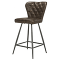 Ashby Set of 2 Swivel Counter Stools in Dark Brown