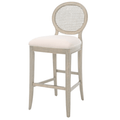 Karlee Rustic Grey Rattan Back Bar Stool Set of 2 – 43.5"H