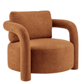 Maisie Accent Chair in Wilmont Brown - Faux Shearling Cover