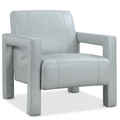 Covette Accent Chair in Amani Arctic Blue with Leather