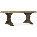 La Grange Le Vieux Double Pedestal Table – Pecky Hickory