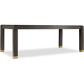 Curata Rectangle Dining Table with Leaves & Brass Feet