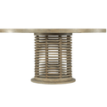 Surfrider 60" Round Rattan Dining Table – Driftwood Finish