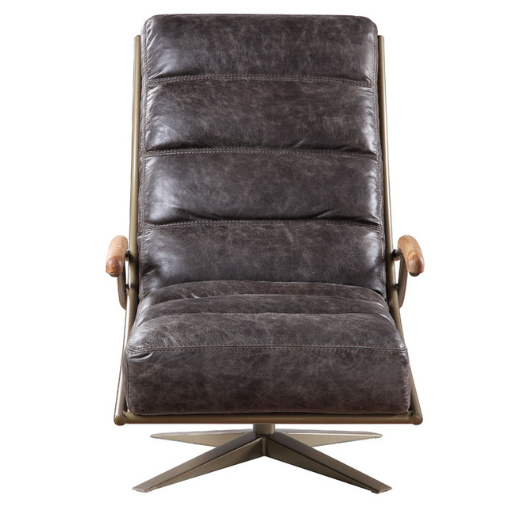 Ekin Moroccan Leather Accent Chair