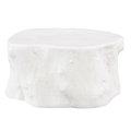 Log Coffee Table in Gel Coat White – Modern Organic 36″