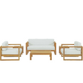 Upland 6 Piece Outdoor Patio Teak Set