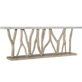 Surfrider Console Table – Stone Veneer Top with Tree Branch