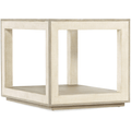 Cascade End Table with Oak Veneers & Lacquered Burlap Finish