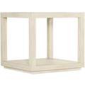 Cascade Square End Table with Lacquered Burlap & Metal Inlay