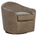 Roper Swivel Club Chair in Big Top Dark Taupe