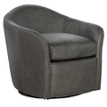Roper Swivel Club Chair – Big Top Blue Steel Leather