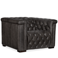 Savion Grandier Leather Power Recliner in Bellagio Gravel