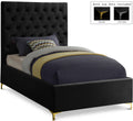 Delphinia Velvet Upholstered Twin Bed