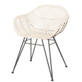 Jadis Set of 2 Leather Woven Dining Chairs