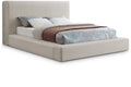 Dulcina Linen Textured Fabric Upholstered Full Bed