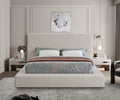 Dulcina Linen Textured Fabric Upholstered Queen Bed