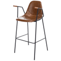 Tanner Mid Century Barstool in Cognac