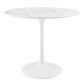 Lippa 36" Round Faux Marble Dining Table