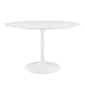 Lippa 48" Round Faux Marble Dining Table