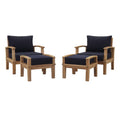 Marina 4 Piece Outdoor Patio Teak Set