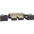 Gather 7 Piece Outdoor Patio Sectional Set