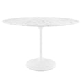 Lippa 48" Oval Faux Marble Dining Table