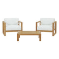 Upland 3 Piece Outdoor Patio Teak Set
