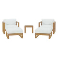 Upland 5 Piece Outdoor Patio Teak Set