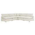 Commix 5-Piece Down Filled Overstuffed Armless Sectional Sofa