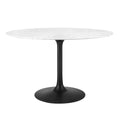 Lippa 48" Round Faux Marble Dining Table