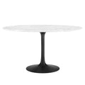 Lippa 54" Round Faux Marble Dining Table