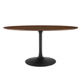 Lippa 60" Oval Walnut Wood Dining Table