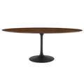 Lippa 78" Oval Walnut Wood Dining Table