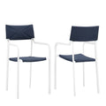 Raleigh Outdoor Patio Aluminum Armchair Set of 2