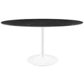 Lippa 60" Oval Faux Marble Dining Table