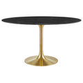 Lippa 54" Oval Faux Marble Dining Table