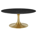 Lippa 36" Round Faux Marble Coffee Table