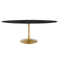 Lippa 78" Oval Faux Marble Dining Table