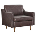 Impart Genuine Leather Armchair in Brown