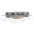 Stance 7 Piece Outdoor Patio Aluminum Sectional Sofa Set