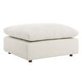 Commix Down Filled Overstuffed Boucle Fabric Ottoman