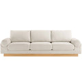Oasis Upholstered Fabric Sofa in Ivory