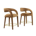 Pinnacle Performance Velvet Counter Stool Set of 2