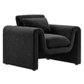 Waverly Boucle Upholstered Armchair in Black