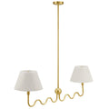 Wave Squiggle 2-Arm Pendant Light